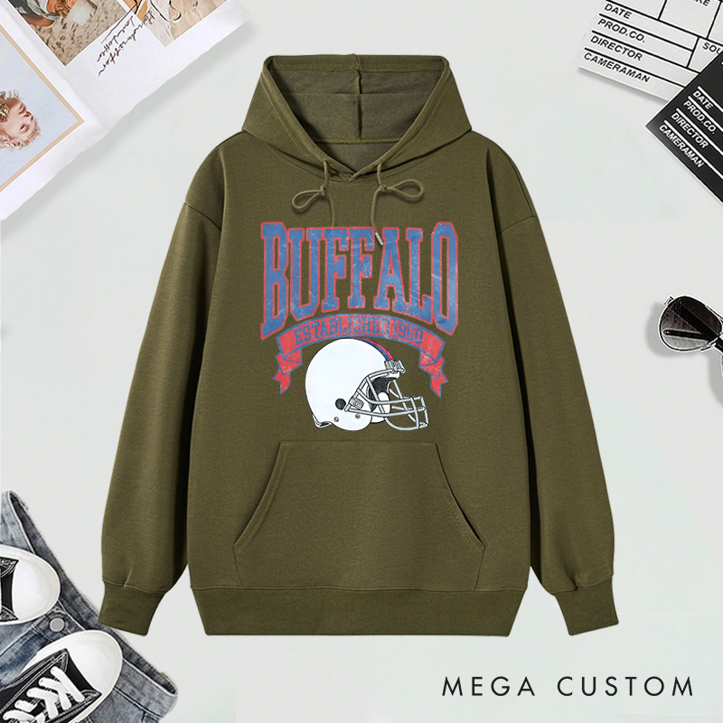 Personalized Football Team Hoodie with Custom Graphic Design
