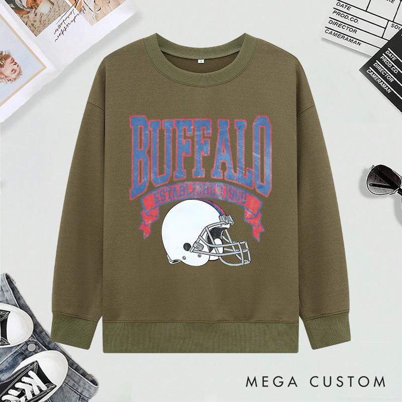 Personalized Football Team Sweatshirt with Custom Graphic Design