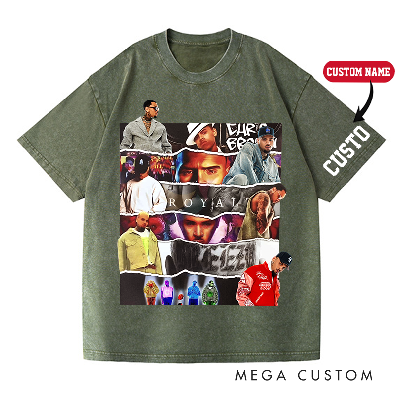 Personalized Hip Hop Music Tour Washed T-Shirts Concert Shirt Gift for Fans Country Music Music Lover