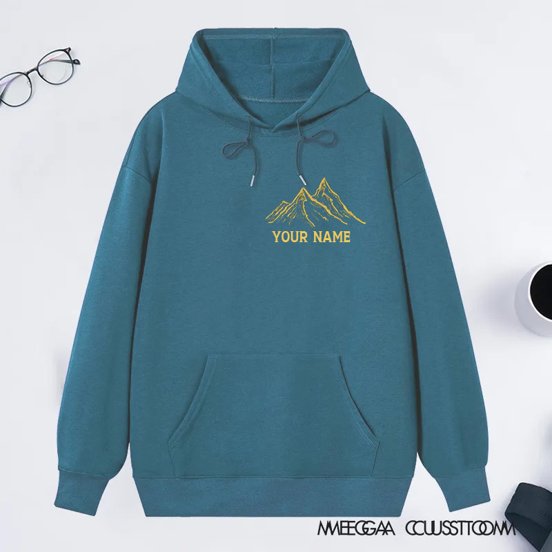 Personalized Nature Hoodie Mountain Hiking Classic Hoodies  Campers Outdoors Adventurer Lover Gift