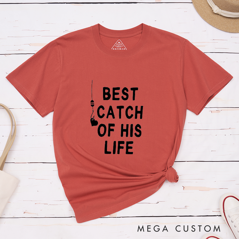 Personalized Fishing Couple T-Shirt Funny Couple T-Shirt Honeymoon T-Shirt Valentine T-Shirt Perfect Gift for Fishing Lover and Romantic Partner