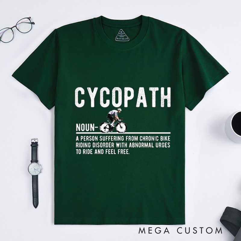 Personalized Cycopath Tshirt Road Bike Shirt Cyclist Gift Tee Bicycle Riding Clothes Tshirt Funny Cycling T-shirt
