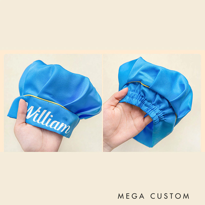 Personalized Cute Penguin Cookie Initial Adjustable Kid Apron Chef Hat Set with Pocket for Cooking Christmas Birthday Gift for Boys Girls