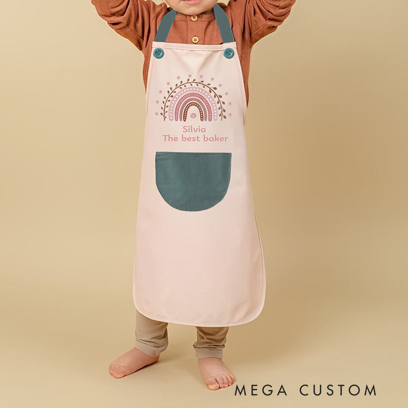 Personalized Animals Children Apron Custom Cooking Apron with Pocket Painting Apron Baking Apron Birthday Gift for Kids 