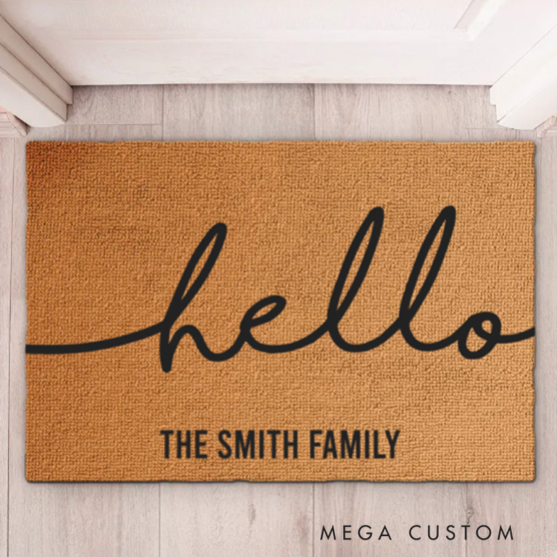 Personalized Welcome To Our Family Family Personalized Custom Decorative Mat Gift For Family Members New Home Housewarming Gift