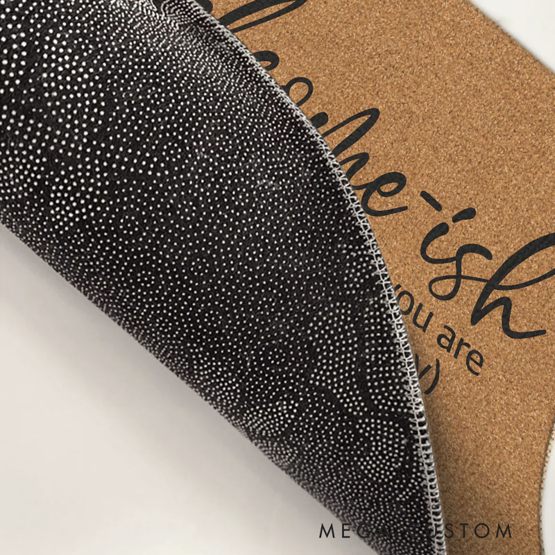 Funny Personalized Welcome Mat for New Home Custom Family Doormat Perfect Housewarming Gift for Entryway Decor Durable Indoor Outdoor Floor Rug with Humor