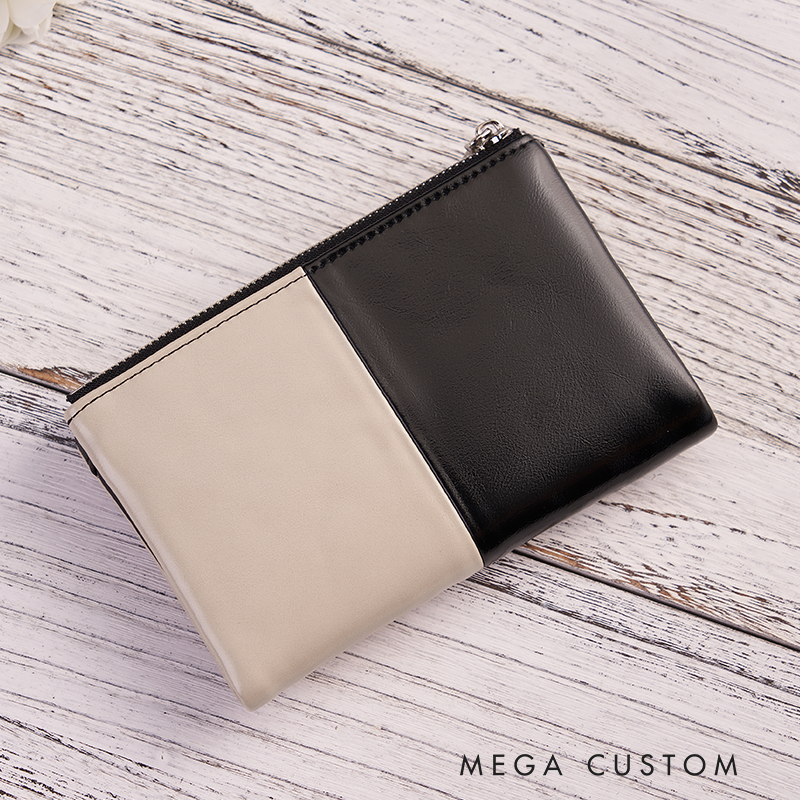 Personalized Womens Leather Wallet Custom Women's Wallet with Name Women's Purse with Engraving Birthday Gift for Mom Gift for Her