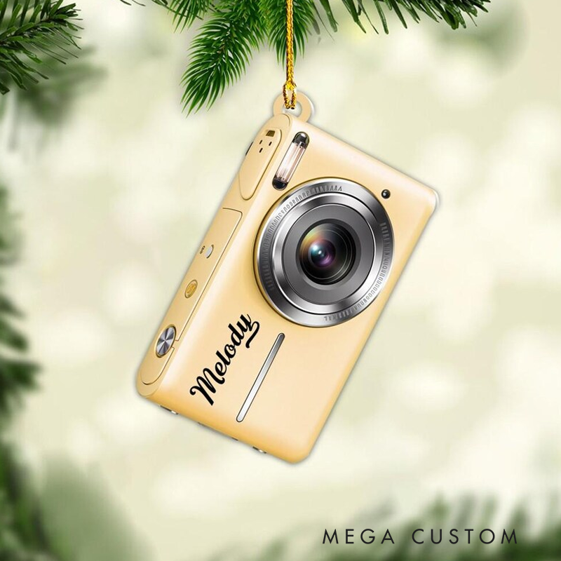 Personalized Camera Ornament Custom Photographer Christmas Gift