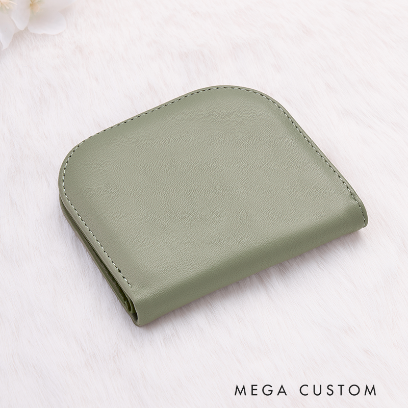 Personalized Leather Wallet for Girl Birth Flower Wallet for Her Slim Wallet Purse Wallet Cute wallet Unique Gift for Her Birthday Gifts