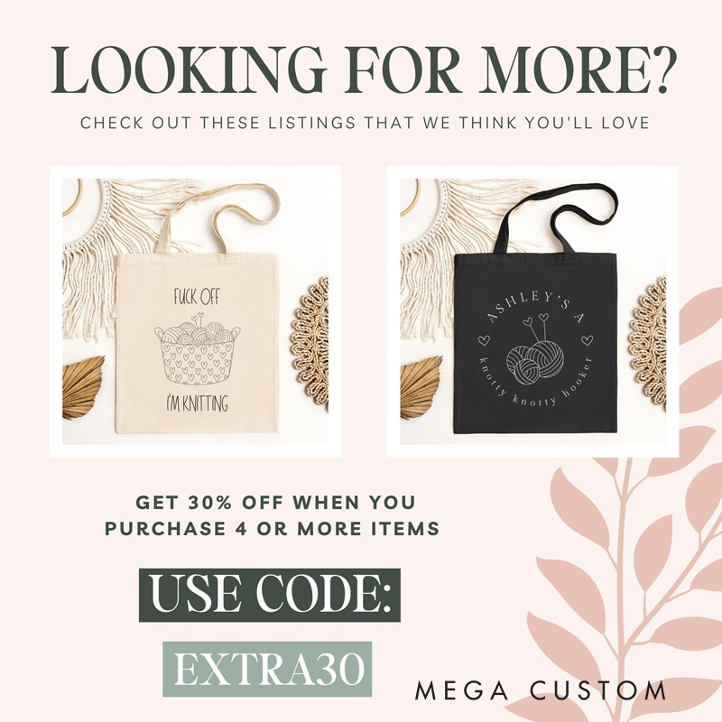 Personalized Knitting Tote Bag Gift For Crocheter Custom Tote Bag Yarn Tote Bag Funny Craft Quote Bag Yarn Lover Gift Knitter Tote Bag