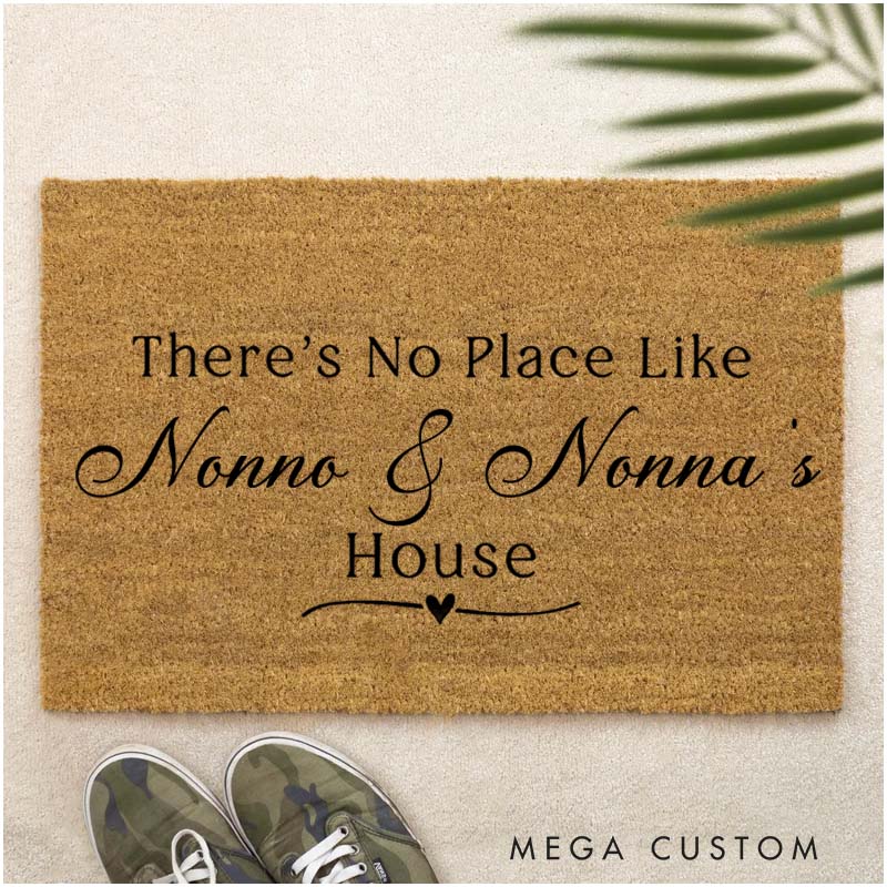 Personalized There Is No Place Like Our House Doormat Housewarming Gift Durable Welcome Mat for New Home Indoor Outdoor Door Mat Family Home Decor Rug