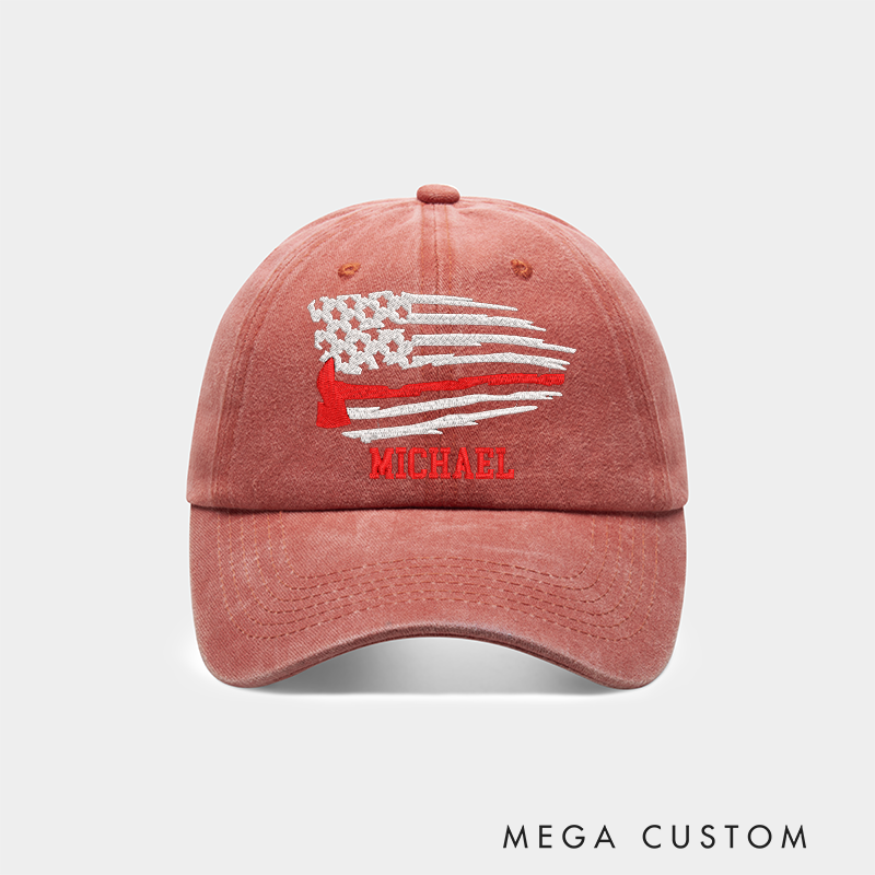Personalized Fire Department Embroidered Baseball Cap with Custom Firefighter Cap Design Thoughtful Gift for Firefighters