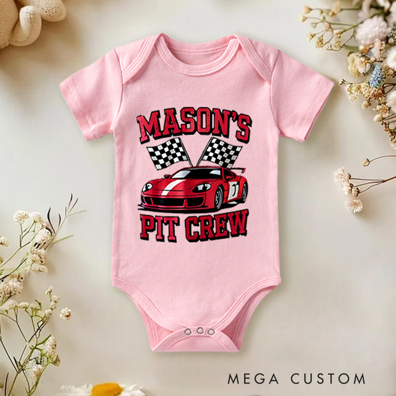Personalized Race Car Birthday Matching Shirts Two FastBirthday Baby Bodysuit