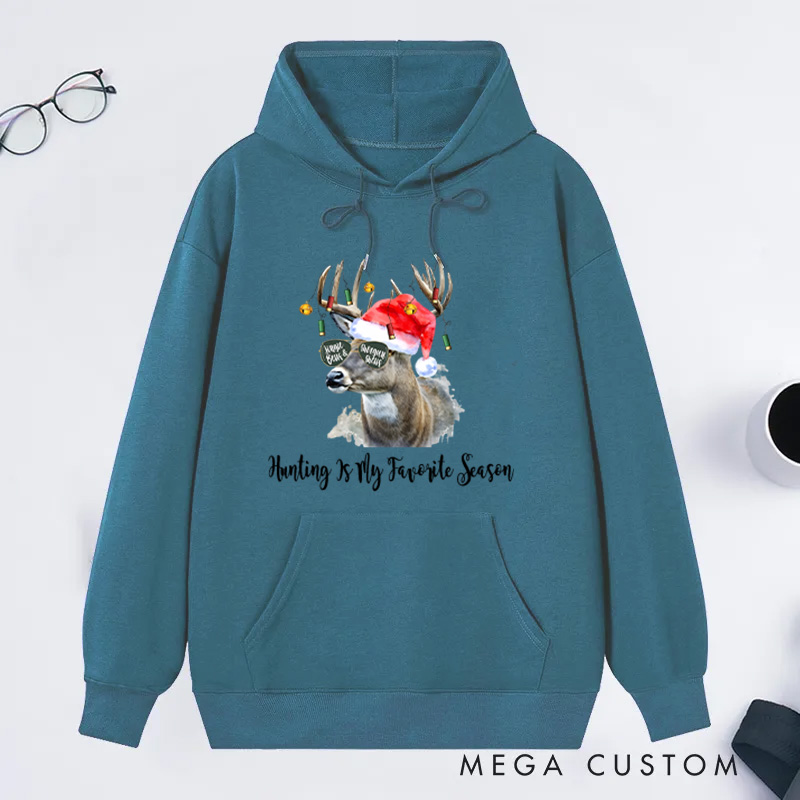 Personalized Jingle Bells Shotgun Shells Sweatshirt Christmas Deer Hunting Sweater Deer Hunter Gifts Christmas Hunter Rudolph Sweater Gift For Husband