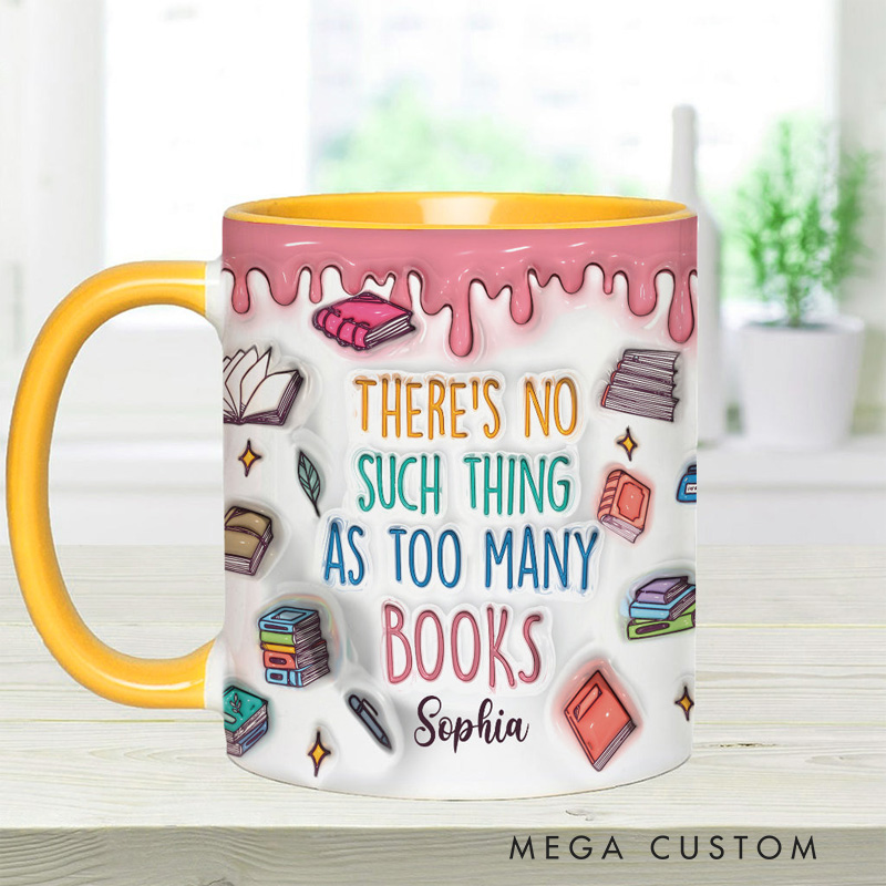 Personalized Yes I Do Need All These Books Mugs Custom Book Accent Mug with Name Bookworm Coffee Cup for Reader Book Lover Librarian Gift
