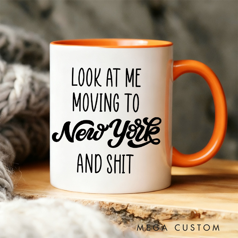 Personalized Look At Me Moving To Massachusetts Mug Gift Funny Moving Away Present Massachusetts Coffee Cup Going Away Goodbye Gift for Friend Family