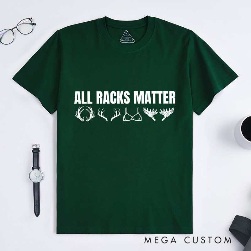 Personalized All Racks Matter Shirt Deer Hunting Shirts Hunting Gift for Him Fathers husband