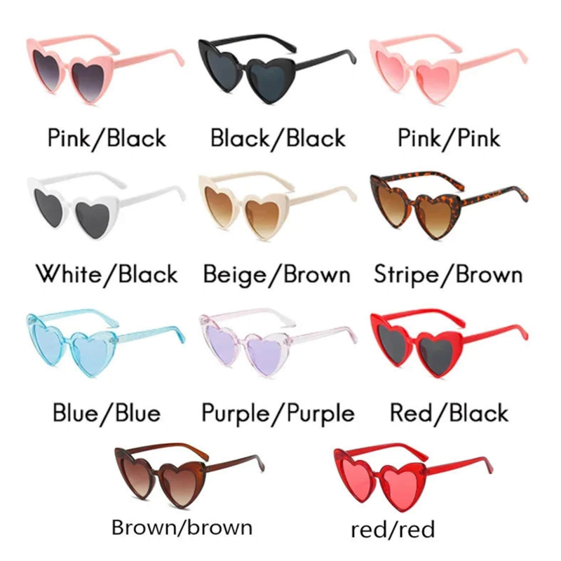 Personalized Heart Shaped Glasses Custom Party Heart Shaped Sunglasses Party Souvenirs Girls Trip Gifts