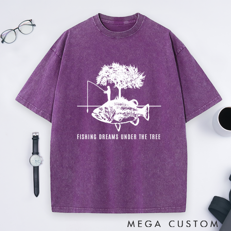 Personalized Fishing Dreams T-Shirt Fishing T-Shirt Funny Fishing T-Shirt Fisherman T-Shirt Cool Bass Fishing T-Shirt Hilarious Fishing Humor T-Shirt Perfect Gift for Fishing Lovers and Outdoor Enthusiasts