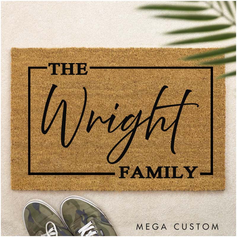Personalized Coir Doormat Custom Welcome Mat Perfect Engagement Gift for Couples Home Decor Housewarming Gift