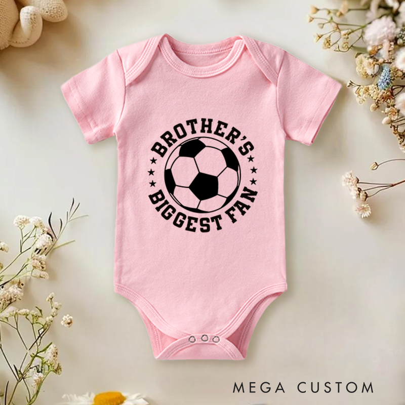 Personalized Soccer Baby Onesie  Soccer Bodysuit with Changeable Title Cute Football Baby Gift For Baby And Yourself