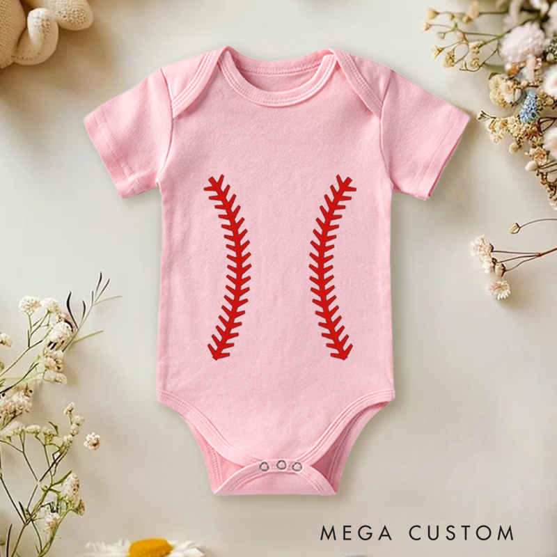 Personalized Soccer Baby Onesie with Unique Double‑Sided Print Design, Soft Cotton Fabric and Editable Name & Number