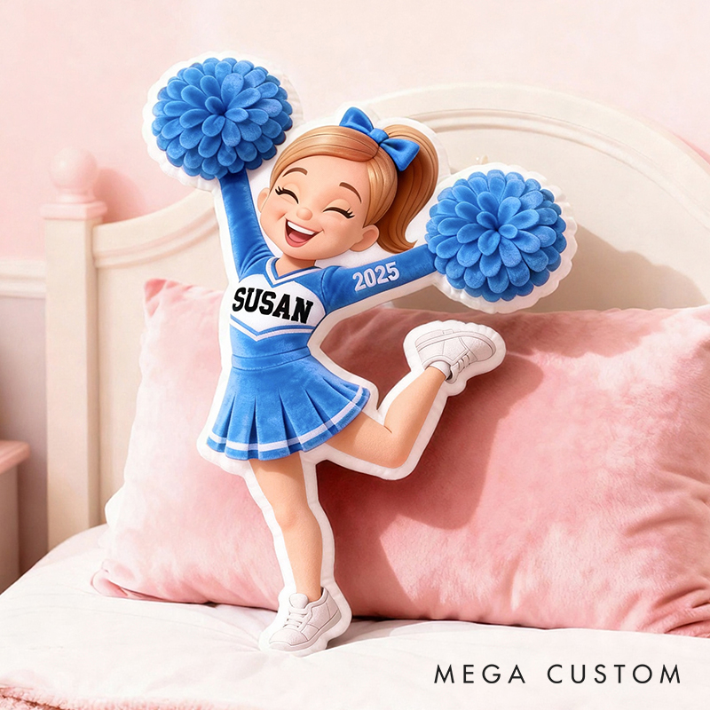 Personalized Cheerleading Spirit Pillow with Custom Name and Year for Cheer Fans and Athletes