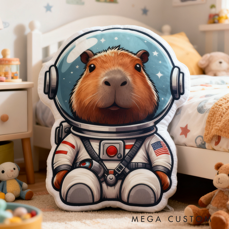 Personalized Animal Astronauts with Name Graphic 3D Print Pillow Christmas Gift for Kids Birthday Gift