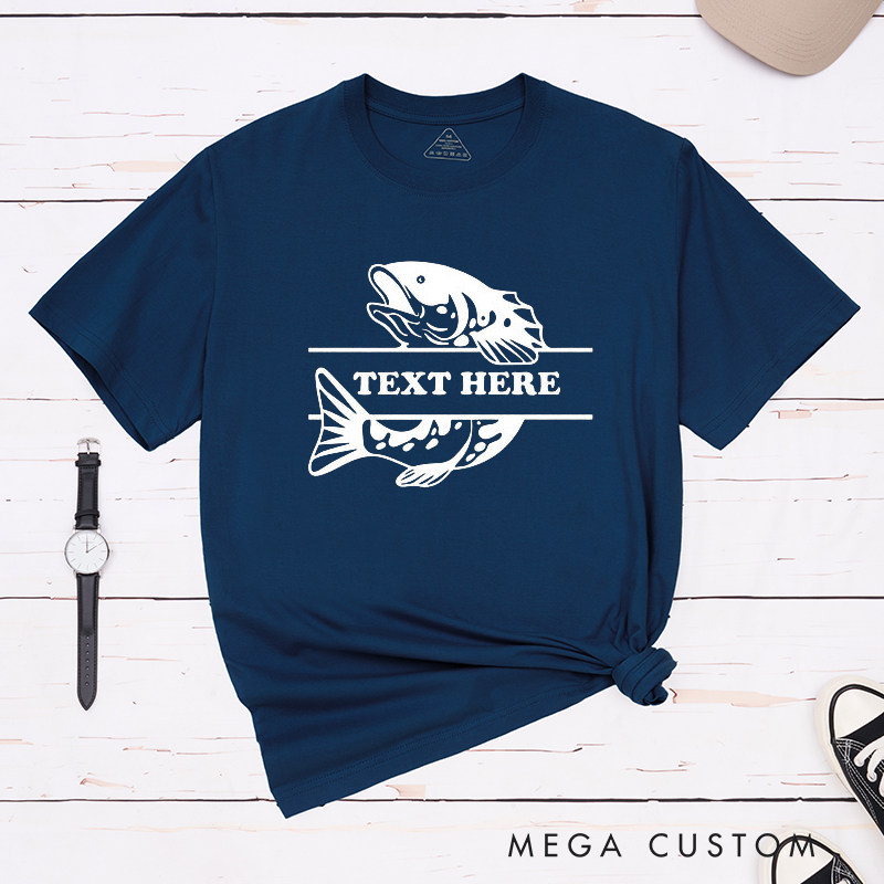 Personalized Fishing T-Shirt with Classic Fish Design Gift for Anglers and Fishing Enthusiasts