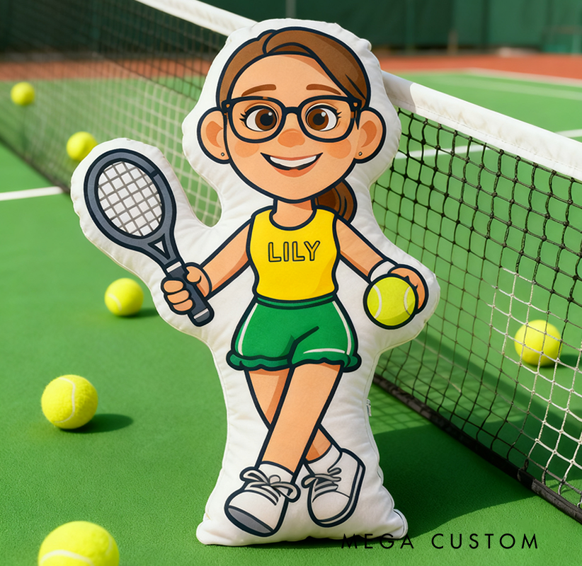 [Copy]Personalized Graphic3DPrint Tennis Letter Pillow with Custom Name for Sports Lovers
