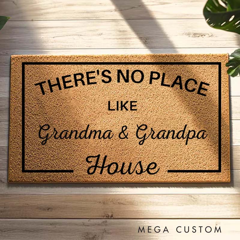 Personalized There Is No Place Like Our House Doormat Housewarming Gift Welcome Mat for New Home Indoor Outdoor Door Mat Family Home Decor Rug