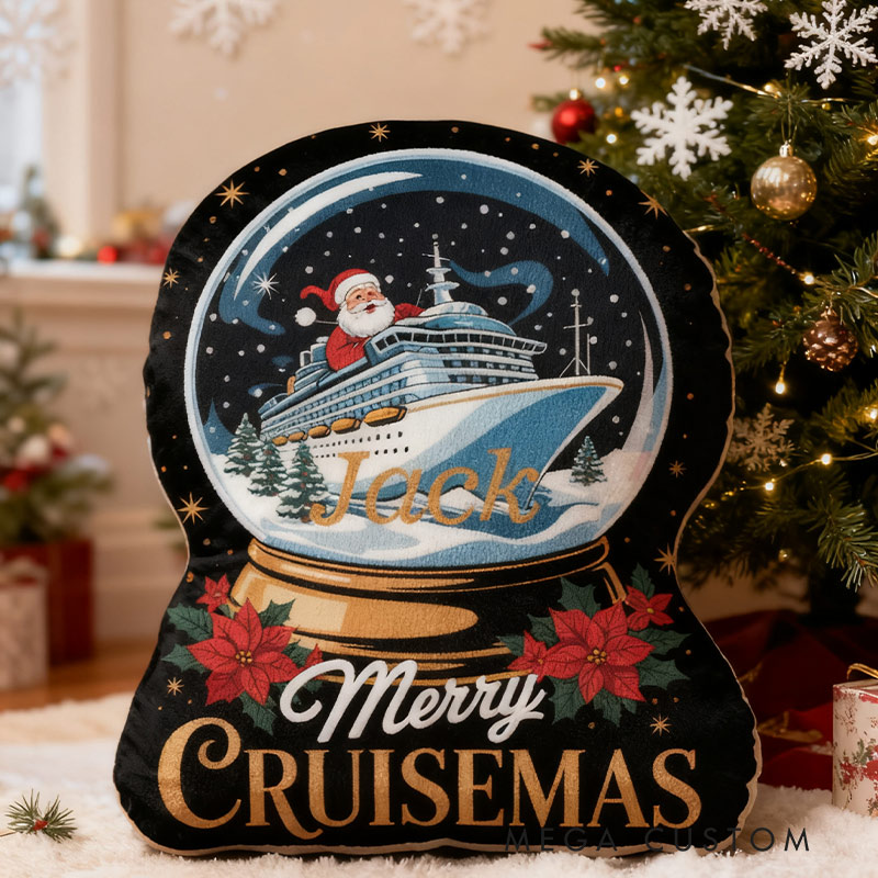 Personalized Cruise Christmas Pillow Graphic 3D Print Pillow for Travel Lovers