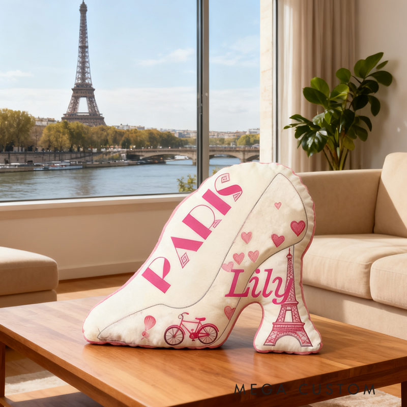 Personalized Eiffel Elegance Pillow Graphic 3D Print Pillow for Travel Lovers