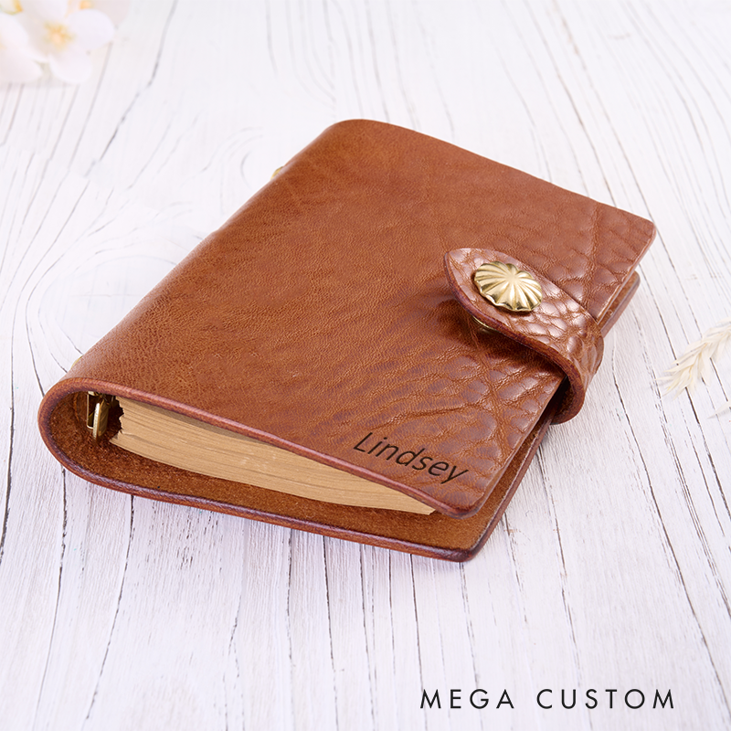 Personalized Leather Notebook Custom Leather Journal Personalised Leather Notebook Initial Notebook Gifts