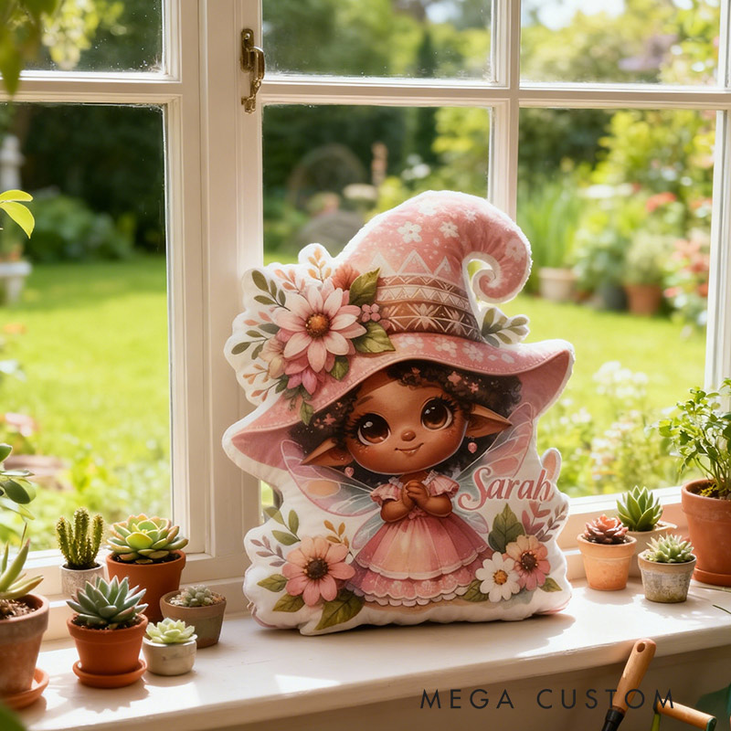 Personalized  Enchanted Fairy Garden Pillow for Kids with Custom Name Graphic 3D Print Pillow for Gardening Lovers