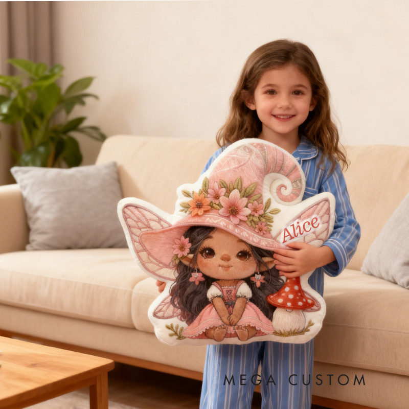 Personalized Petal Pixie Garden Pillow with Custom Name Graphic 3D Print Pillow for Gardening Lovers