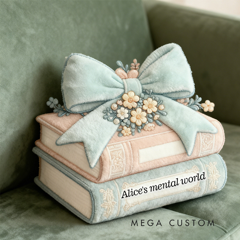 Personalized Storybook Dreams Flat Pillow Graphic 3D Print Gift for Reading Lovers