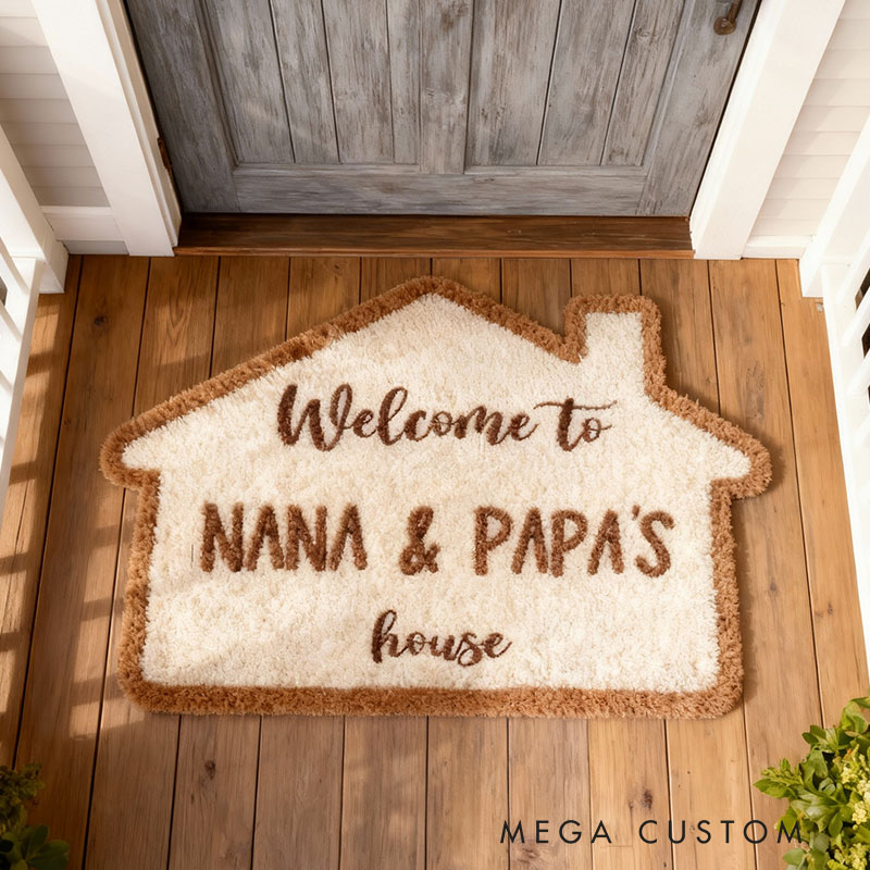 Personalized Grandparents Welcome Doormat Custom Housewarming Gift for Family Home Welcome Mat for Home New Home Gift