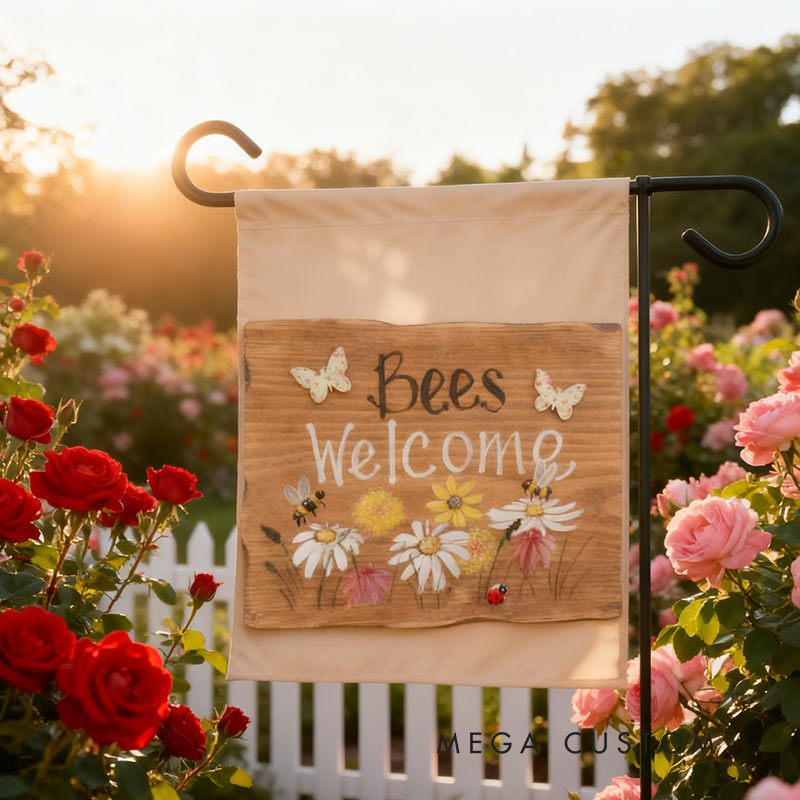 PersonalizedBee Haven Garden Flag Yard Flag Spring Garden Flag Summer Decor Double Sided for Garden Lovers