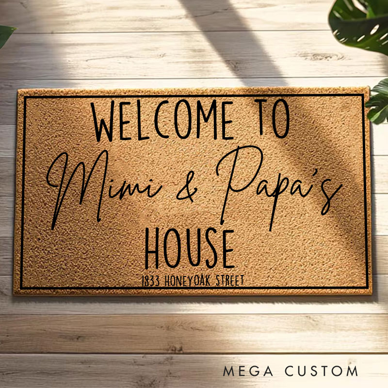 Personalized Welcome Doormat Custom Coir Mat With Family Name Indoor Outdoor Rug Perfect Housewarming New Home Gift 