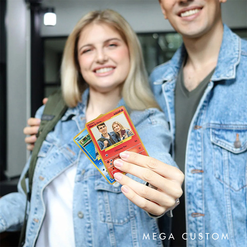 Personalized Funny Glitter Classic Game Card with Photo Card Game Collection for Game Lovers Birthday Gift for Kids Couple Pet Lover