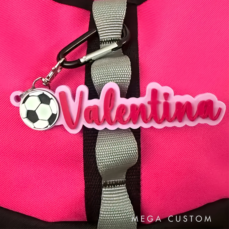 Personalized Soccer 3D Keychain Custom Name for Athletes and Enthusiasts Valentine's Day Gifts 