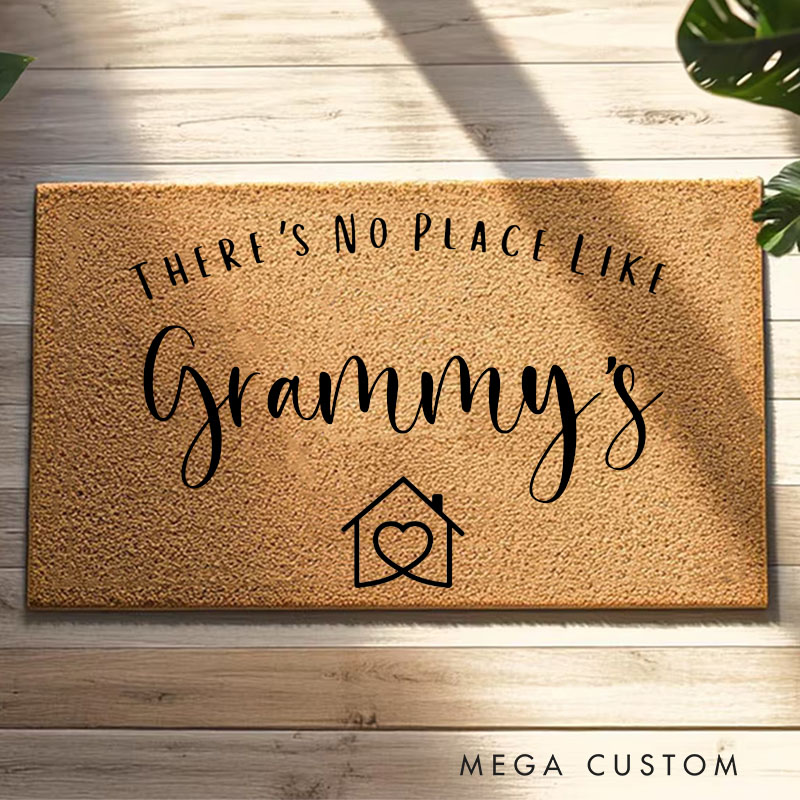 Personalized Grammy’s Doormat There's No Place Like Nonna Custom Welcome Mat Nona Housewarming Grandma New House Gift Grandparent Gifts