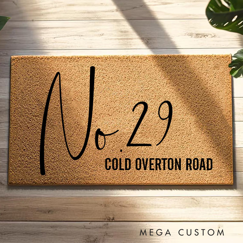 Personalized House Number Doormat House Warming Gift For The Home