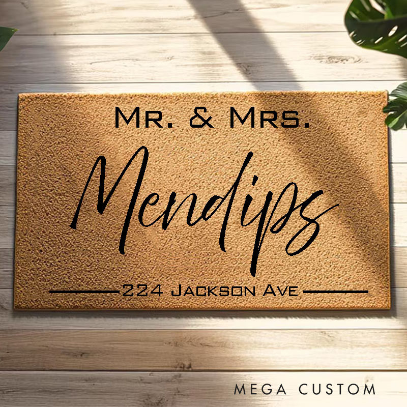 Personalized Mr & Mrs Doormat Wedding Season Customised Doormat Wedding Gift Couples Gift Personalised Wedding Gift