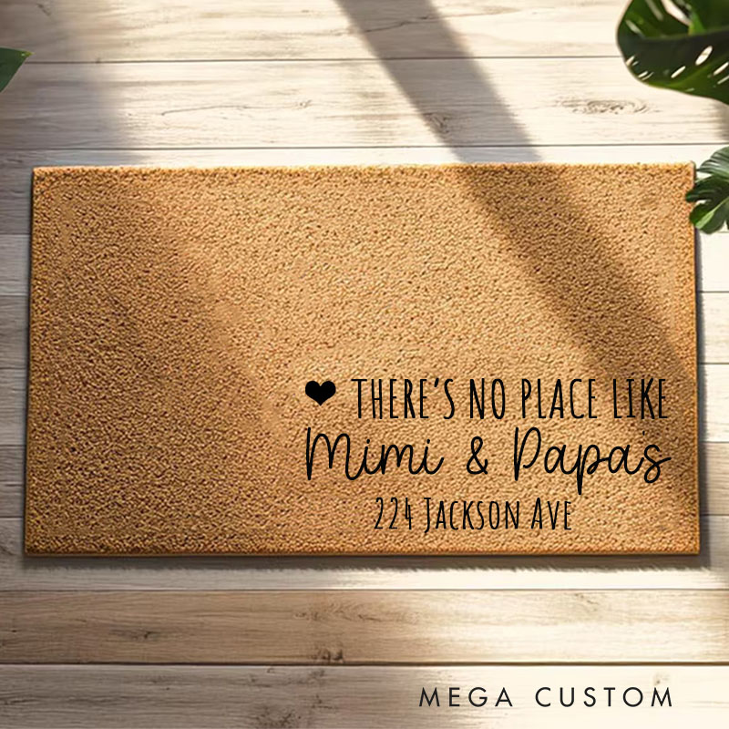 Personalized Mimi & Papa Doormat Cozy Personalized Welcome Mat for Grandparents’ Home Custom Home Decor Personalized Doormat Custom Rug
