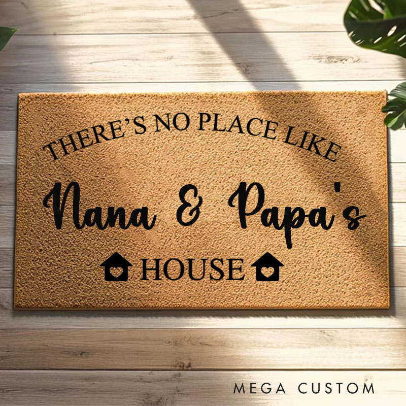 Personalized Nana And Papa House Doormat Welcome Doormat Custom Housewarming Gift