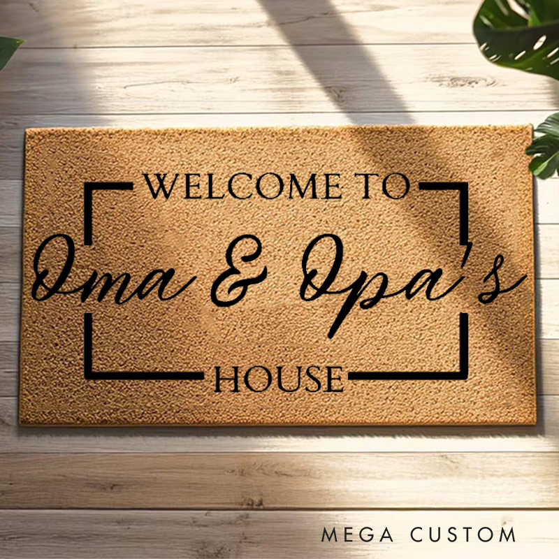 Personalized Welcome Door Mat Custom Coir Mat Grandparent Gift Mother's Day Gift Housewarming Gift New Home Gift 