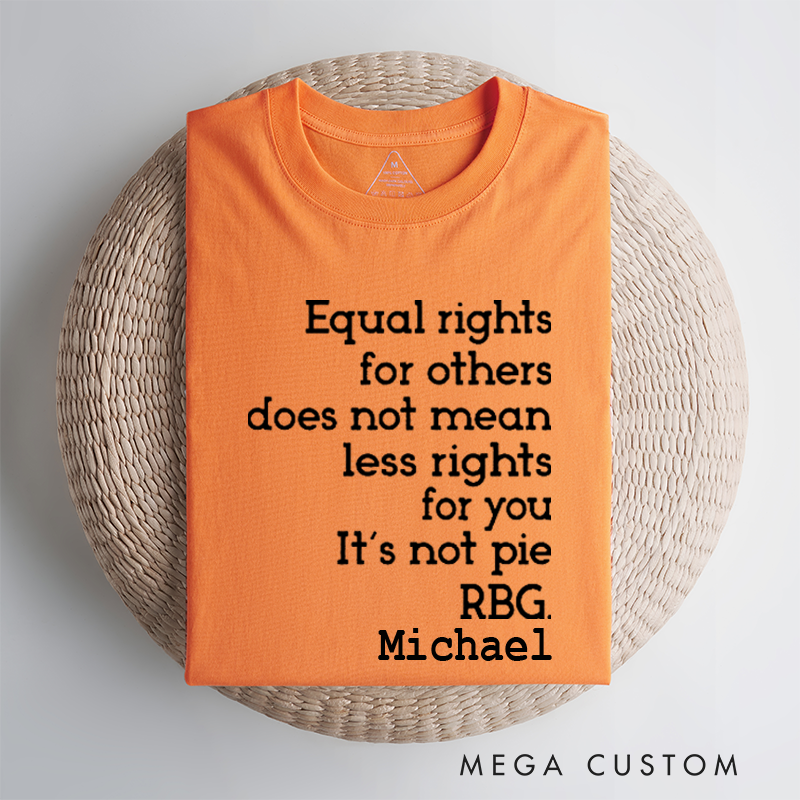Personalized Classic Car T-Shirt Custom Equal Rights Design T-Shirt Citizen Rights Tee