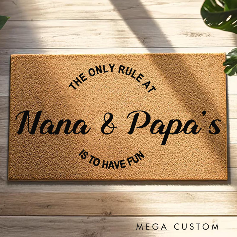 Personalized Grandparents Doormat Nana and Papa's House Gift for Grandma Grandparents Gift Nana Gift Papa Gift Grandparents Birthday Gifts Ideas